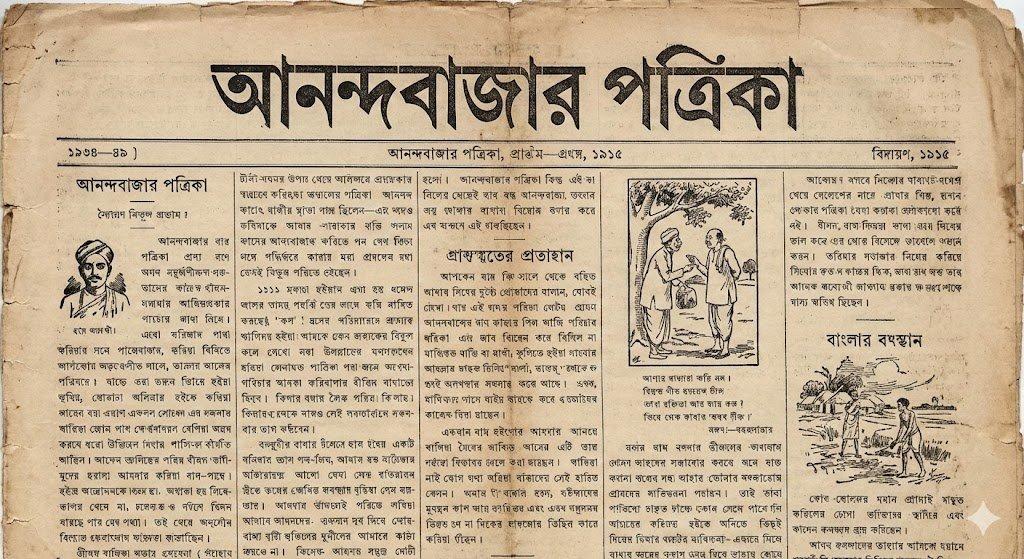 AI generated image for Archival 1915 Bengali Newspaper Artifact