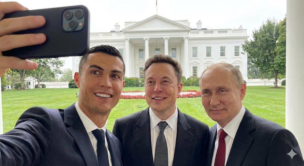 AI generated image for Celebrity Power Trio at the White House