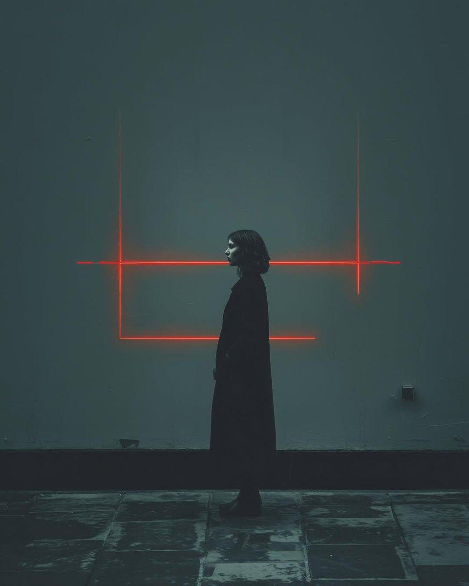 AI generated image for Cyberpunk Fog Silhouette