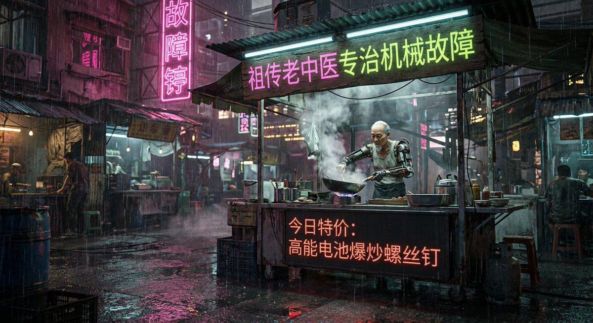 AI generated image for Cyberpunk Roadside Doctor