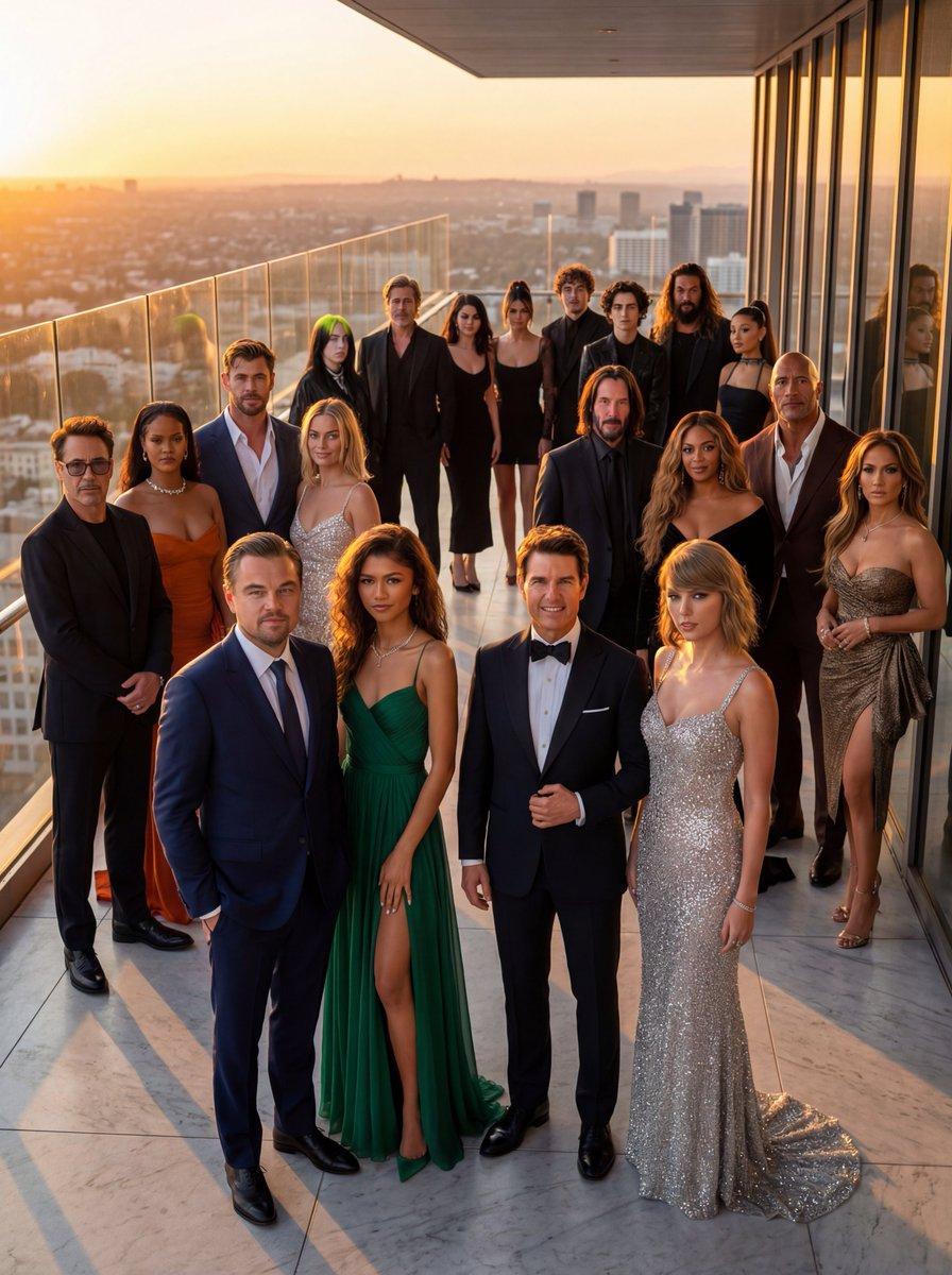 AI generated image for Editorial Cover: Massive Celebrity Gathering