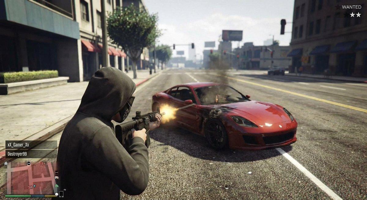 AI generated image for GTA 5 Online Car Shootout Image Prompt