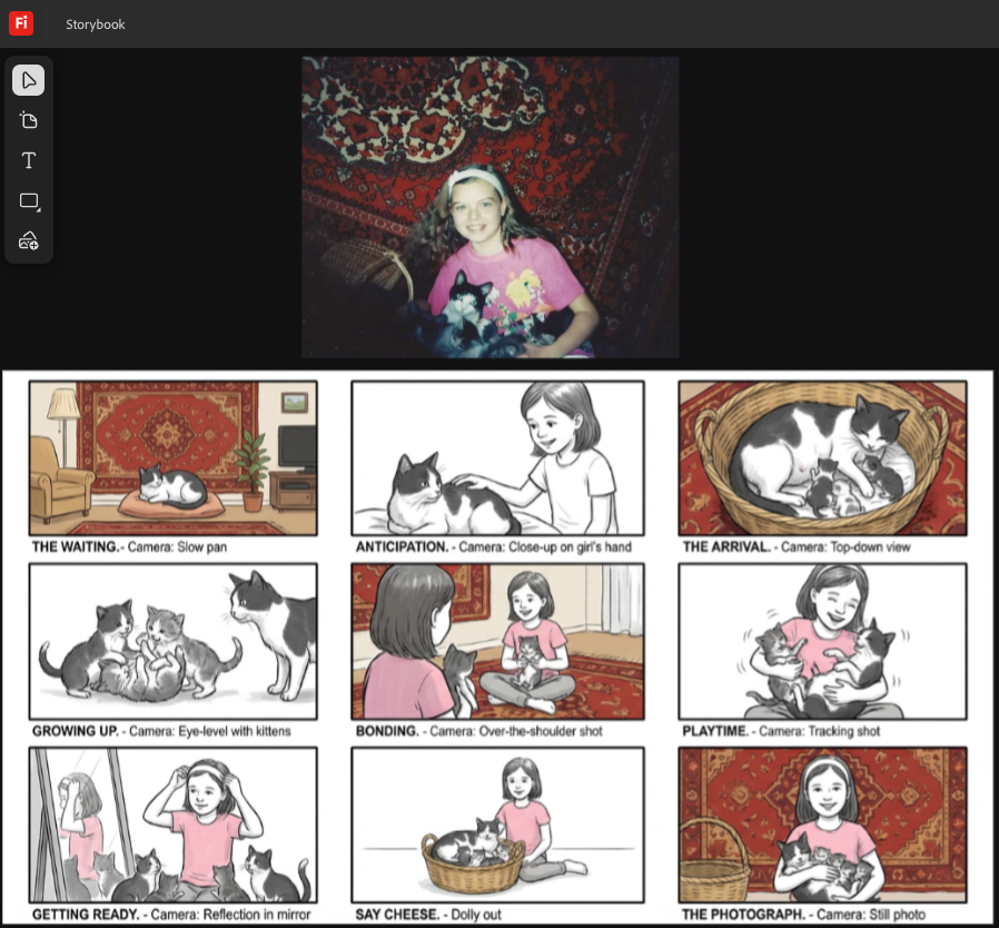 AI generated image for Image Analysis and Storyboard Timeline Creation