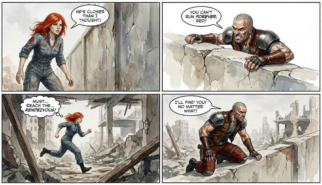 AI generated image for Image-to-Sequential-Comic Transformation