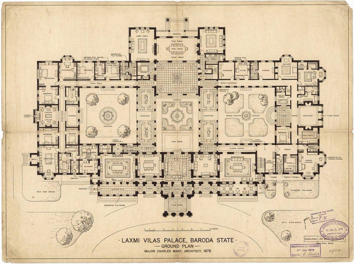 AI generated image for Laxmi Vilas Palace Construction Plan Generation