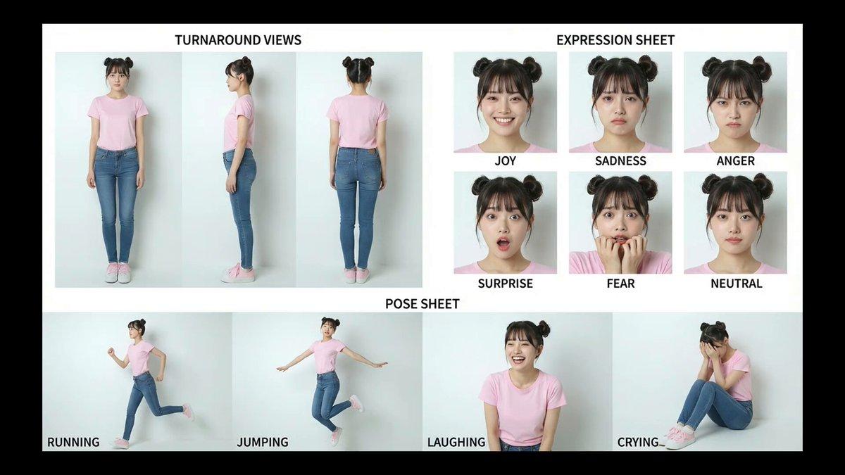 AI generated image for Live-Action Character Design Sheet Request