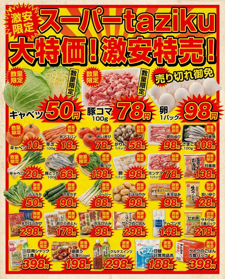 AI generated image for Supermarket Sale Flyer Creation
