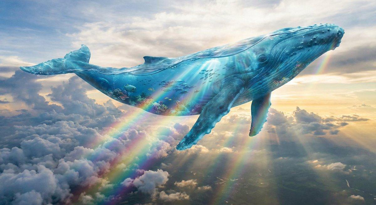 AI generated image for Whale of Water and Light in the Cloud Sea