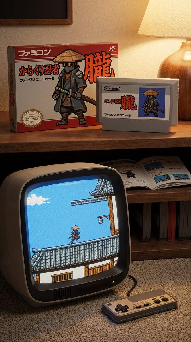 AI generated image for Karakuri Ninja Oboro Famicom Game Asset Generation
