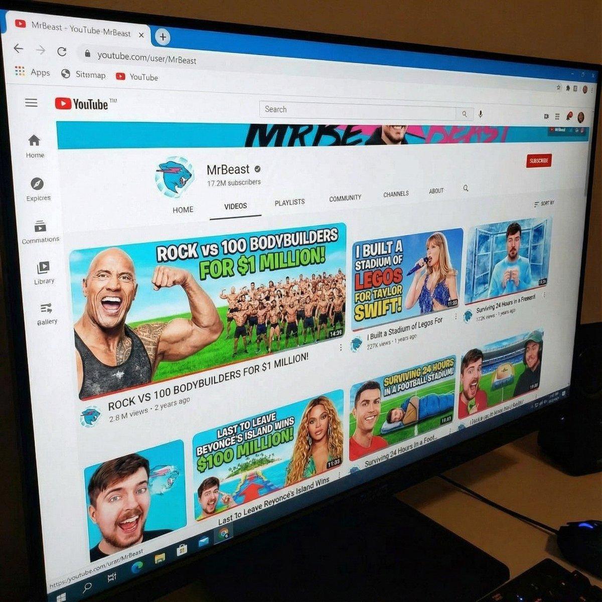 AI generated image for MrBeast Style Nano Banana Boxing YouTube Channel Page